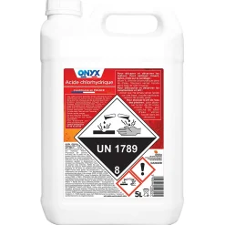 Acide chlorhydrique pour métal, carrelage, canalisations 5L>Onyx Online