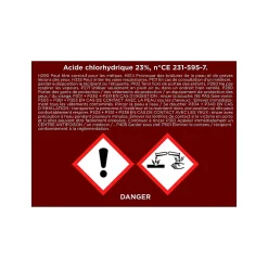 Acide chlorhydrique pour métal, carrelage, canalisations 5L><noscript><img width=