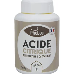 Acide citrique détartrant et détachant 500g>Phebus Online