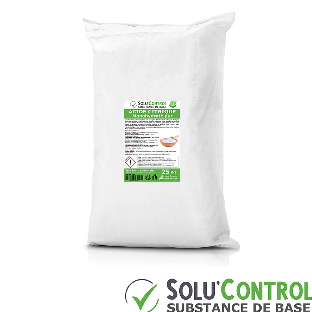 Acide citrique monohydraté pur 25 kg - 100% d'origine naturel - Nettoyer, détartrer, raviver l'inox et corriger le pH>Tout Pour Les Nuisibles