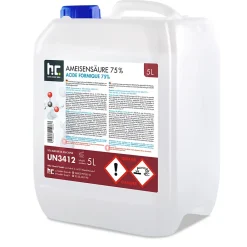 Höfer Chemie Acide Formique 75 % 2 x 5 L, Puissant Nettoyant Technique Pour Détartrage, Décapage Et Traitement Du Cuir* Acide Chlorhydrique