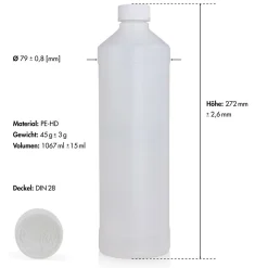 Höfer Chemie Acide Formique 75 % 6 x 1 L, Puissant Nettoyant Technique Pour Détartrage, Décapage Et Traitement Du Cuir* Acide Chlorhydrique