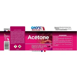 Onyx Acétone dissolvant spécial colle et vernis 1L* Acétone