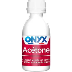 Onyx Acétone pièces métalliques et tissus 190ml* Acétone