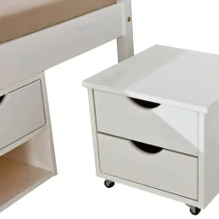 ALASKA - Lit 180x200cm multi-rangement Vernis Blanc><noscript><img width=