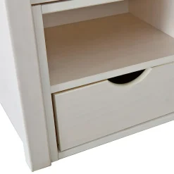ALASKA - Lit 180x200cm multi-rangement Vernis Blanc><noscript><img width=
