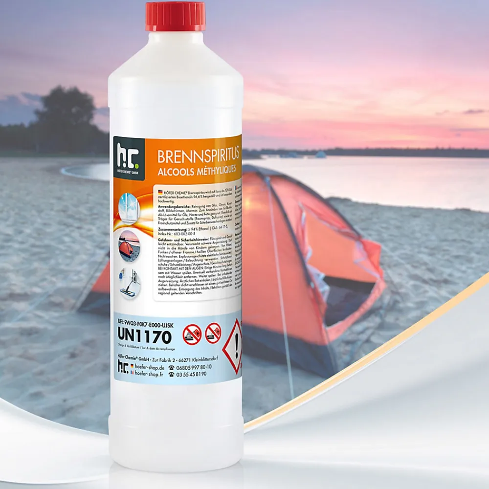 Alcool À Brûler 94 % 15 x 1 L, Haute Pureté Pour Nettoyage, Dégraissage Et Antigel Des Vitres Et Surfaces Domestiques>Höfer Chemie Clearance
