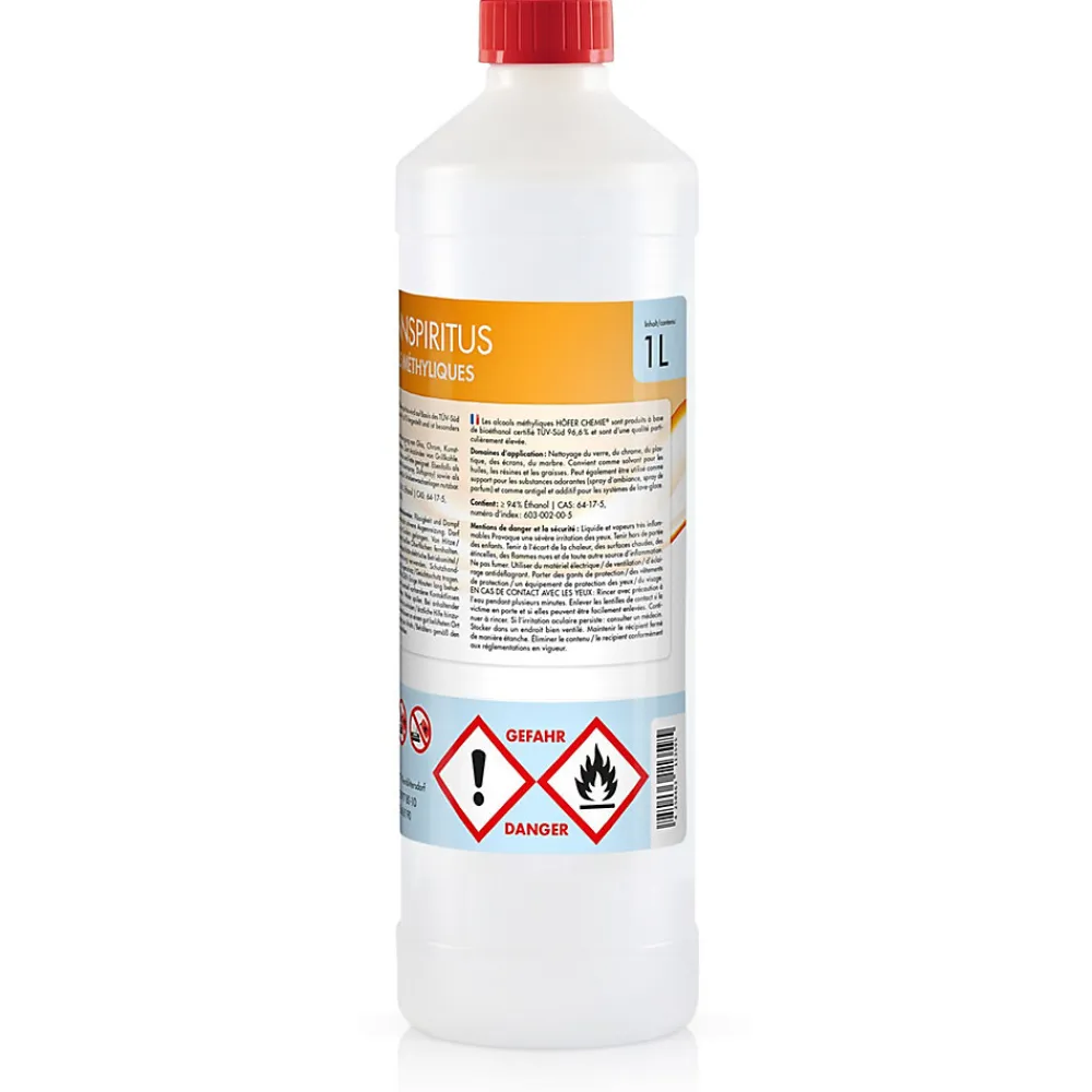 Alcool À Brûler 94 % 15 x 1 L, Haute Pureté Pour Nettoyage, Dégraissage Et Antigel Des Vitres Et Surfaces Domestiques>Höfer Chemie Clearance