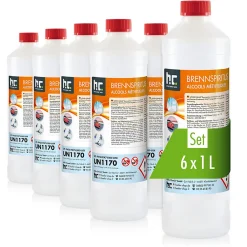 Alcool À Brûler 94 % 15 x 1 L, Haute Pureté Pour Nettoyage, Dégraissage Et Antigel Des Vitres Et Surfaces Domestiques><noscript><img width=