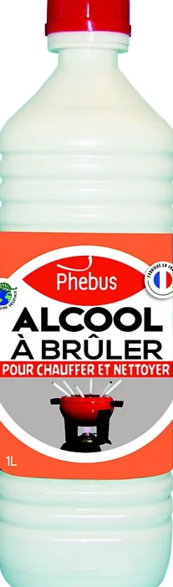Phebus Alcool à brûler pour chauffer et nettoyer 1L* Alcool À Brûler