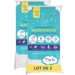 Alèse Bébé Imperméable Absorbante - Protège Matelas Lavable à 90 degrés - Tout type de lit : 60x120/70x140/40x80/90x190/50x90><noscript><img width=