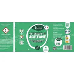 PHEBUS BIO Alternatif d'acétone enlève les traces de colle, encre et adhésif Phebus 1L* Acétone