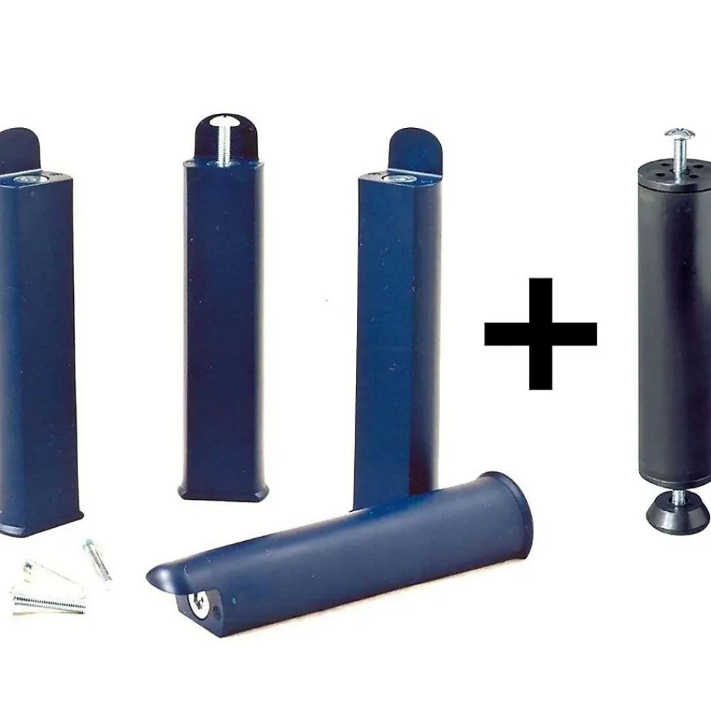 Altobuy ALTOLATTES - Pack Sommier 2x20 Lattes 140x200cm + Pieds bleus + Pied central* Sommier