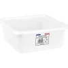 Aluminium Et Plastique Cuvette carrée 24 cm 3.5 L - Blanc alimentaire* Seau, Bassine, Récipient De Ménage