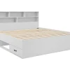 Andrea - lit avec rangements - 180x200 cm - sommier inclus - bois ->Best Mobilier