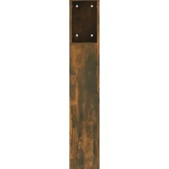 Vidaxl ANSELF Tête de lit avec Rangement,Tete de lit Bois,Design Mural,Espace de Rangement,Chêne fumé 200x18,5x104,5 cm* Tête De Lit