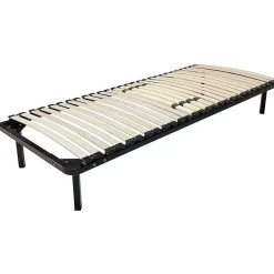 Provence Literie Anya - sommier noir cadre a lattes renforce - 120x190x29 cm - Sommier a lattes montage rapide - - 68 lattes de soutien* Sommier