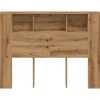Vidaxl Armoire à tête de lit Chêne artisanal 140 x 18,5 x 102,5 cm Bois d'ingénierie* Tête De Lit