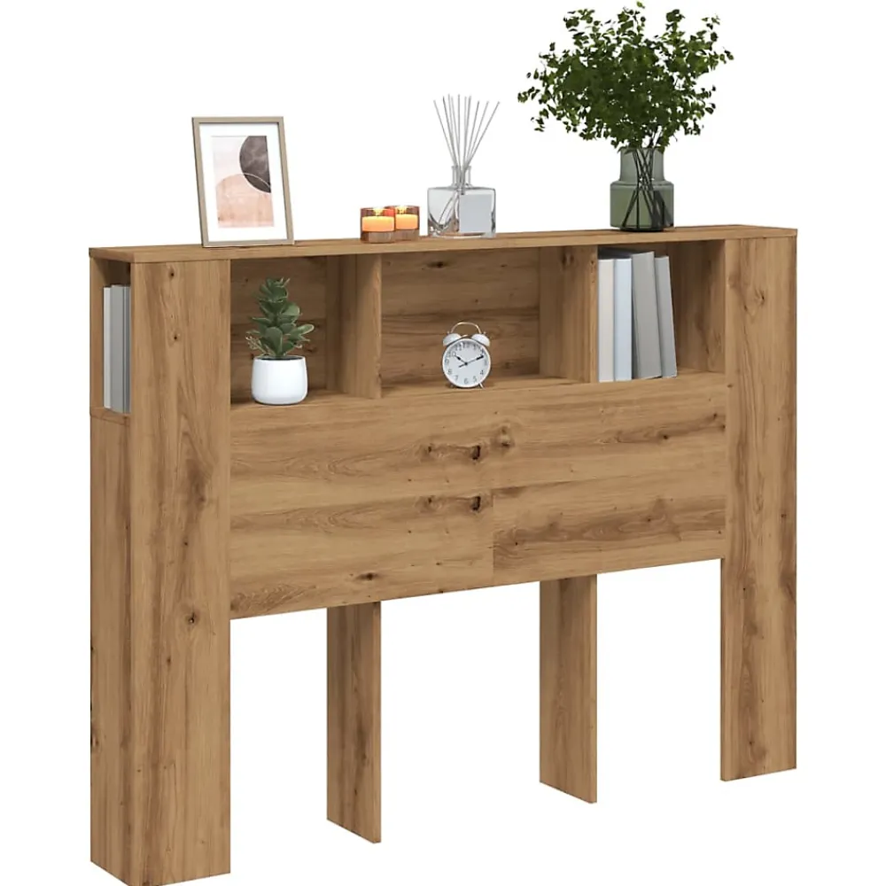 Vidaxl Armoire à tête de lit Chêne artisanal 140 x 18,5 x 102,5 cm Bois d'ingénierie* Tête De Lit
