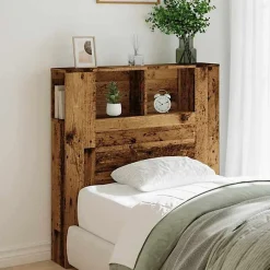 Armoire de tête de lit vieux bois 100x18,5x102,5 cm><noscript><img width=