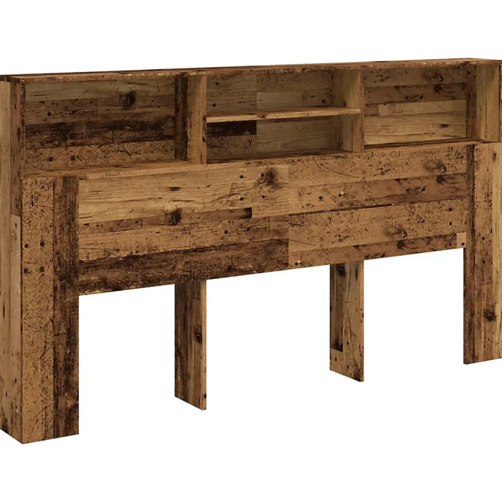 Armoire de tête de lit vieux bois 180x19x103,5 cm>Vidaxl New