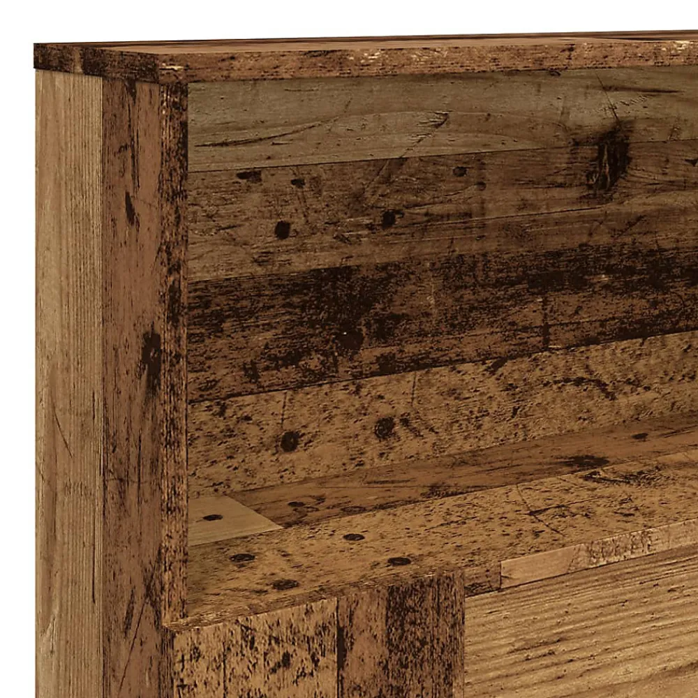 Armoire de tête de lit vieux bois 180x19x103,5 cm>Vidaxl New