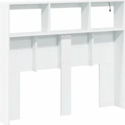 Vidaxl Armoire tête de lit avec LED blanc 120x17x102 cm* Tête De Lit