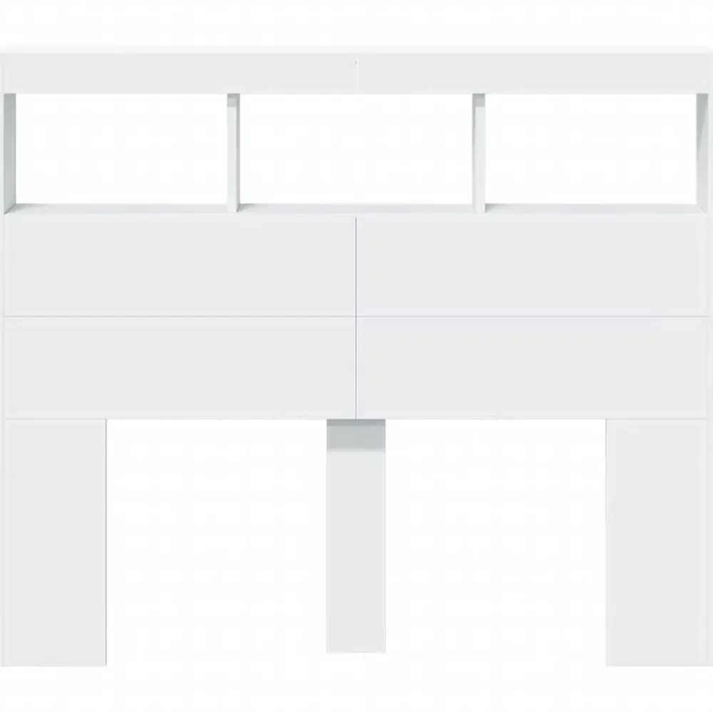 Vidaxl Armoire tête de lit avec LED blanc 120x17x102 cm* Tête De Lit