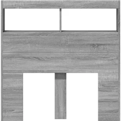Vidaxl Armoire tête de lit avec LED sonoma gris 100x17x102 cm* Tête De Lit