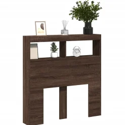 Vidaxl Armoire tête de lit avec LED chêne marron 100x17x102 cm* Tête De Lit