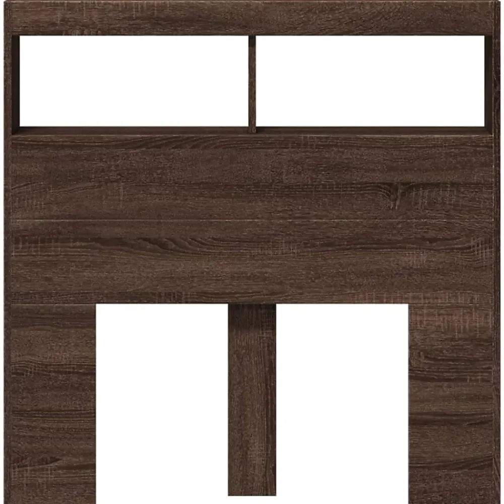 Vidaxl Armoire tête de lit avec LED chêne marron 100x17x102 cm* Tête De Lit