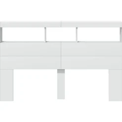 Armoire tête de lit avec LED blanc 160x17x102 cm><noscript><img width=