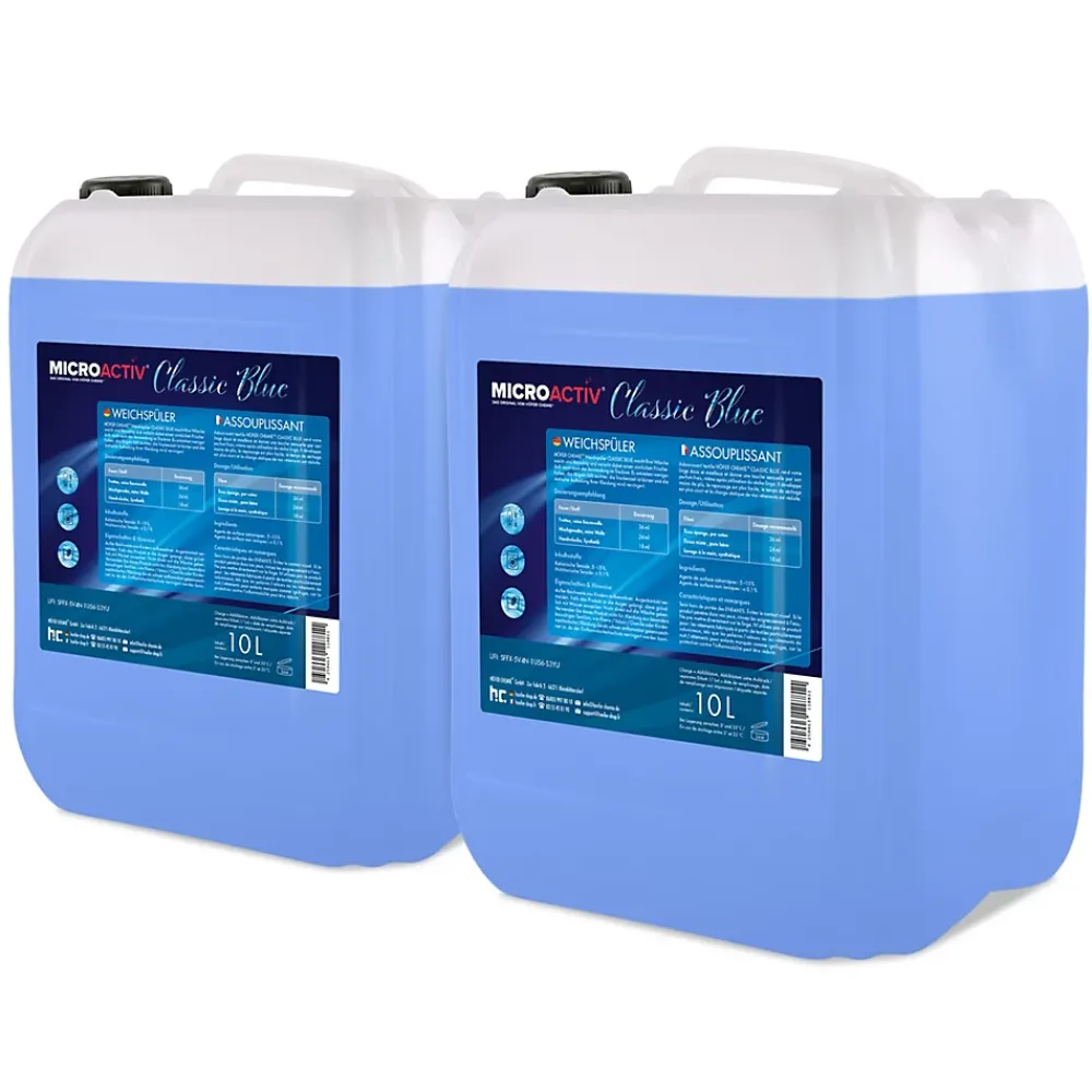 Höfer Chemie Assouplissant Végétalien Classic Blue 2 x 10 L, Linge Doux Et Parfum Longue Durée* Nettoyant Pour Salle De Bains