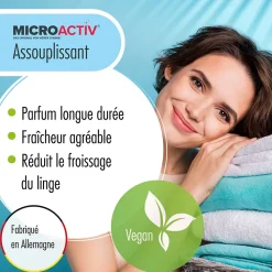Höfer Chemie Assouplissant Végétalien Classic Blue 2 x 10 L, Linge Doux Et Parfum Longue Durée* Nettoyant Pour Salle De Bains
