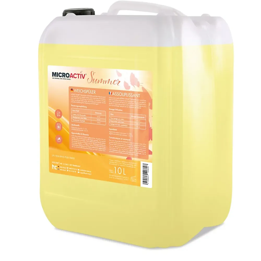 Höfer Chemie Assouplissant Végétalien Summer 2 x 10 L, Linge Doux, Parfum Estival Et Séchage Rapide* Nettoyant Pour Salle De Bains
