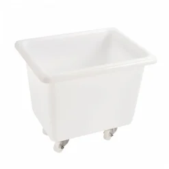 Bac grand volume 500 L - 2 roues fixes, 2 pivotantes avec freins - blanc>Gilac Online