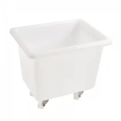 Gilac Bac grand volume 500 L - 4 roues pivotantes dont 2 avec freins - blanc* Seau, Bassine, Récipient De Ménage
