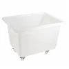 Bac grand volume 170 L - 2 roues fixes, 2 pivotantes avec freins - blanc>Gilac Online