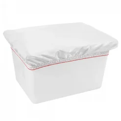 Gilac Bac grand volume 220 L - 2 roues fixes, 2 pivotantes avec freins - blanc* Seau, Bassine, Récipient De Ménage