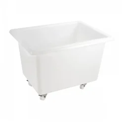 Gilac Bac grand volume 310 L - 2 roues fixes, 2 pivotantes avec freins - blanc* Seau, Bassine, Récipient De Ménage