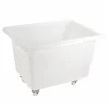 Bac grand volume 170 L - 4 roues pivotantes dont 2 avec freins - blanc>Gilac Discount