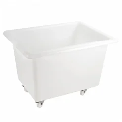 Bac grand volume 170 L - 4 roues pivotantes dont 2 avec freins - blanc>Gilac Discount