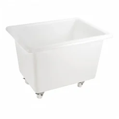 Bac grand volume 220 L - 4 roues pivotantes dont 2 avec freins - blanc>Gilac Clearance