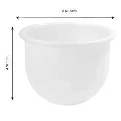 Gilac Bac grand volume hémisphérique 75 L - blanc* Seau, Bassine, Récipient De Ménage