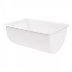 Gilac Bac grand volume semi-cylindrique 170 L - blanc* Seau, Bassine, Récipient De Ménage