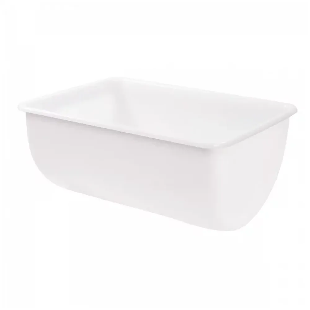 Gilac Bac grand volume semi-cylindrique 170 L - blanc* Seau, Bassine, Récipient De Ménage