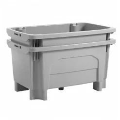 Bac grand volume sur pieds empilable emboîtable 300 L - gris><noscript><img width=