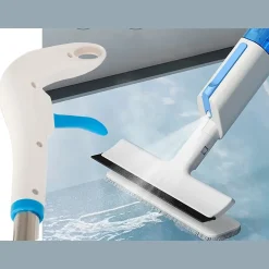 Balai serpillière 2 en 1 plat avec pulvérisateur, raclette à vitres, lave-glace + 3 Lavettes><noscript><img width=