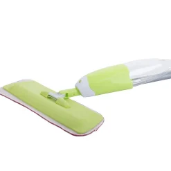 Importdistrib Balai serpillière plat avec laveur rotatif à jet solide vert* Serpillère
