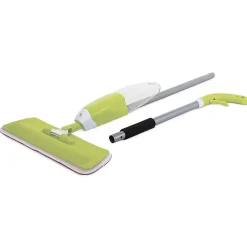 Importdistrib Balai serpillière plat avec laveur rotatif à jet solide vert* Serpillère